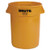 Round Brute Container, Plastic, 32 Gal, Yellow