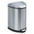 Step-on Waste Receptacle, Triangular, Stainless Steel, 4 Gal, Chrome/black