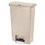 Slim Jim Resin Step-on Container, Front Step Style, 13 Gal, Beige