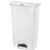 Slim Jim Resin Step-on Container, Front Step Style, 18 Gal, White