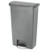 Slim Jim Resin Step-on Container, Front Step Style, 18 Gal, Gray