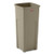 Untouchable Square Waste Receptacle, Plastic, 23 Gal, Beige