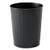 Round Wastebasket, Steel, 23.5 Qt, Black