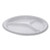 Laminated Foam Dinnerware, 3-compartment Plate, 10.25" Dia, White, 540/carton