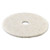 Boardwalk Natural Burnishing Floor Pads, 20" Diameter, White