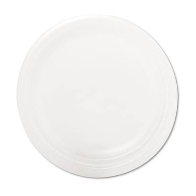 Concorde Non-Laminated Foam Plates, 9 dia, White, 125/Pack