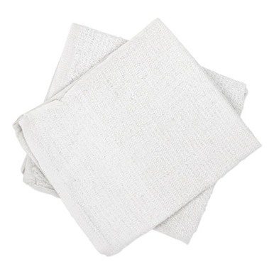 Counter Cleaning Cloth/Bar Mop, White, Cotton, (60/Carton)