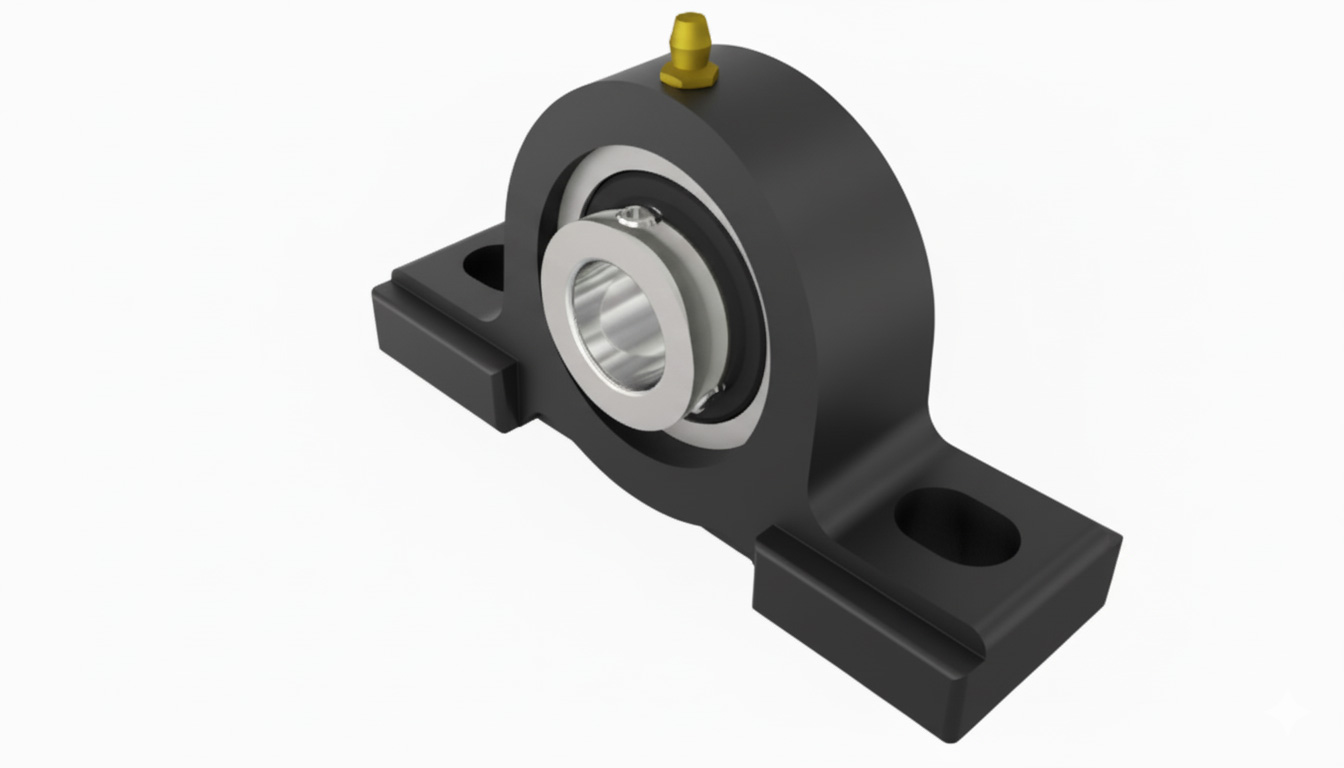 SUPPORTO IN TERMOPLASTICA NERA UCP-PLN+INOX