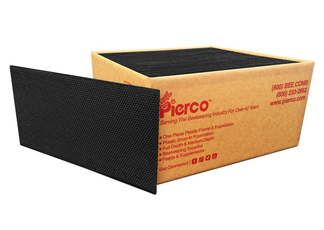 ビーズシェルバンブーBOX ② L Pierco Deep Waxed Plastic Foundation - DOUBLE WAX