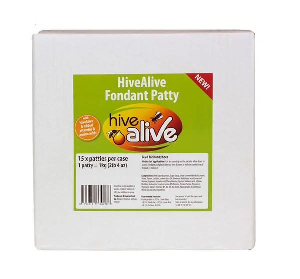 HiveAlive Fondant Patties - 33lb - 15 x 2.2 lb patties