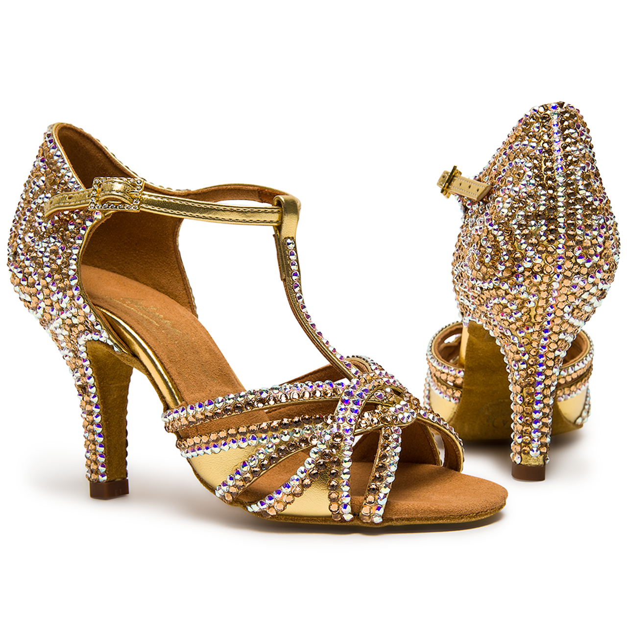 gold ballroom shoes