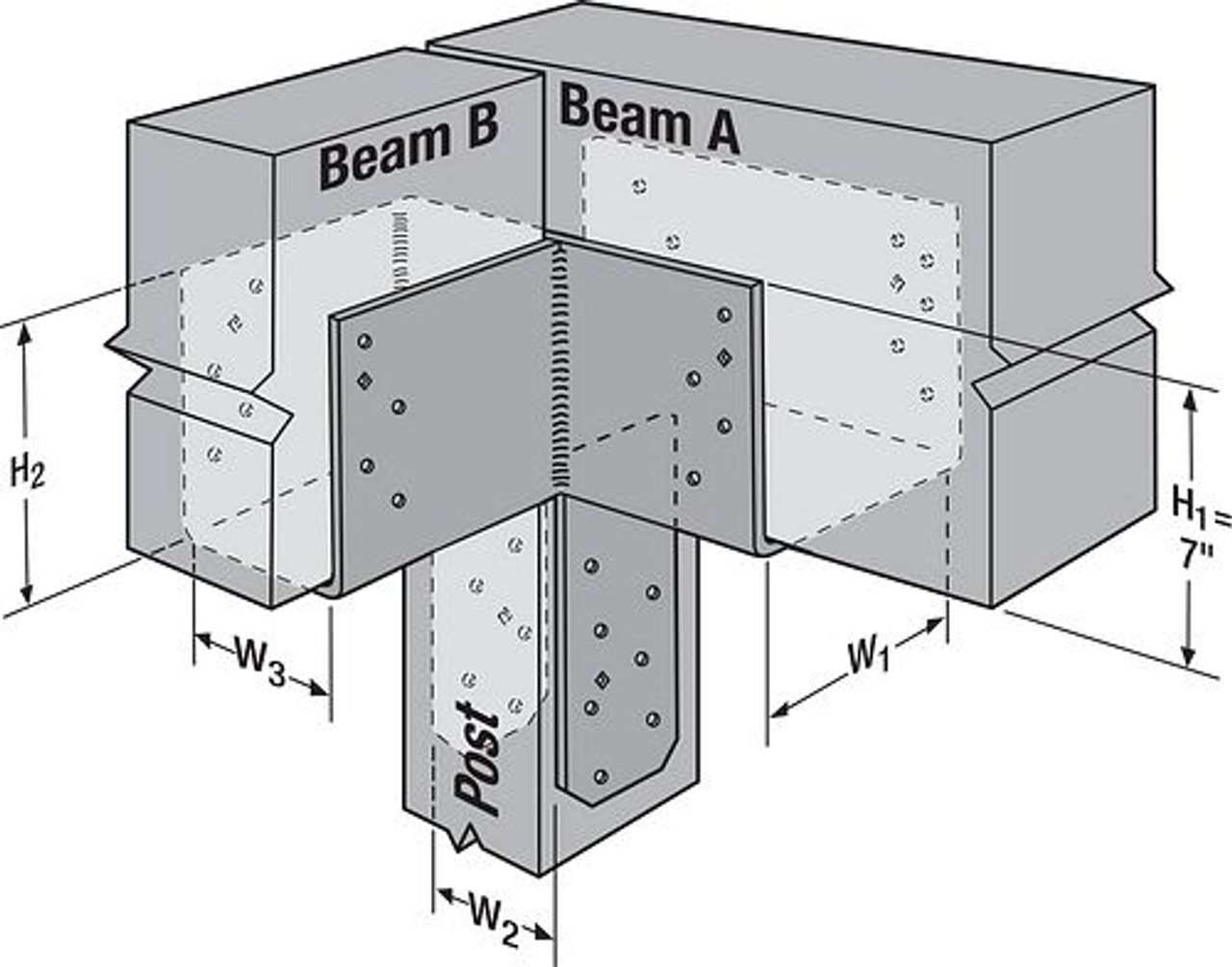 ECCLLQ464SDS End Column Cap L-Shaped, Quick-Install