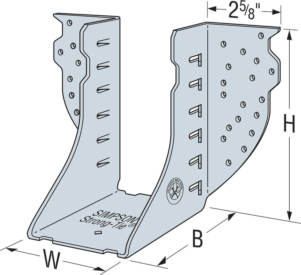 HGUS414 Heavy Girder Hanger with Double-Shear Nailing