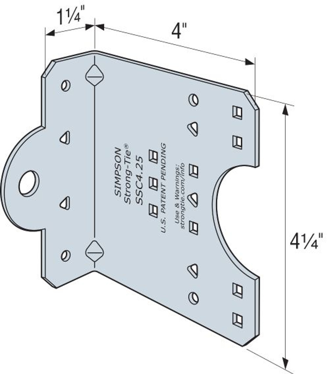 LSSC4.25-R50 Steel-Stud Connector (Pack of 50pcs)
