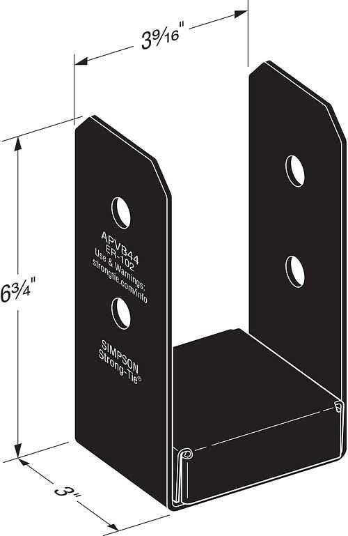 APVB44 Adjustable Post Base