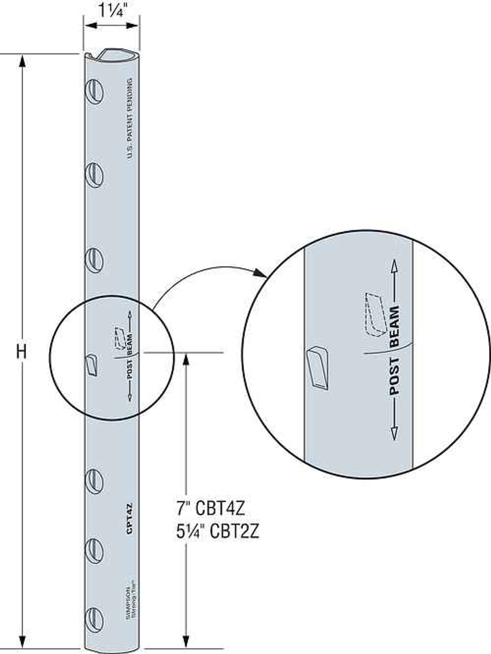 CBT4Z-KT Concealed Beam Tie Kit