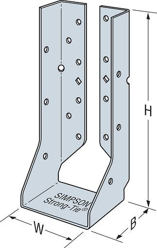 HUCQ412Z-SDSG Heavy Concealed Flange Face-Mount Joist Hanger with