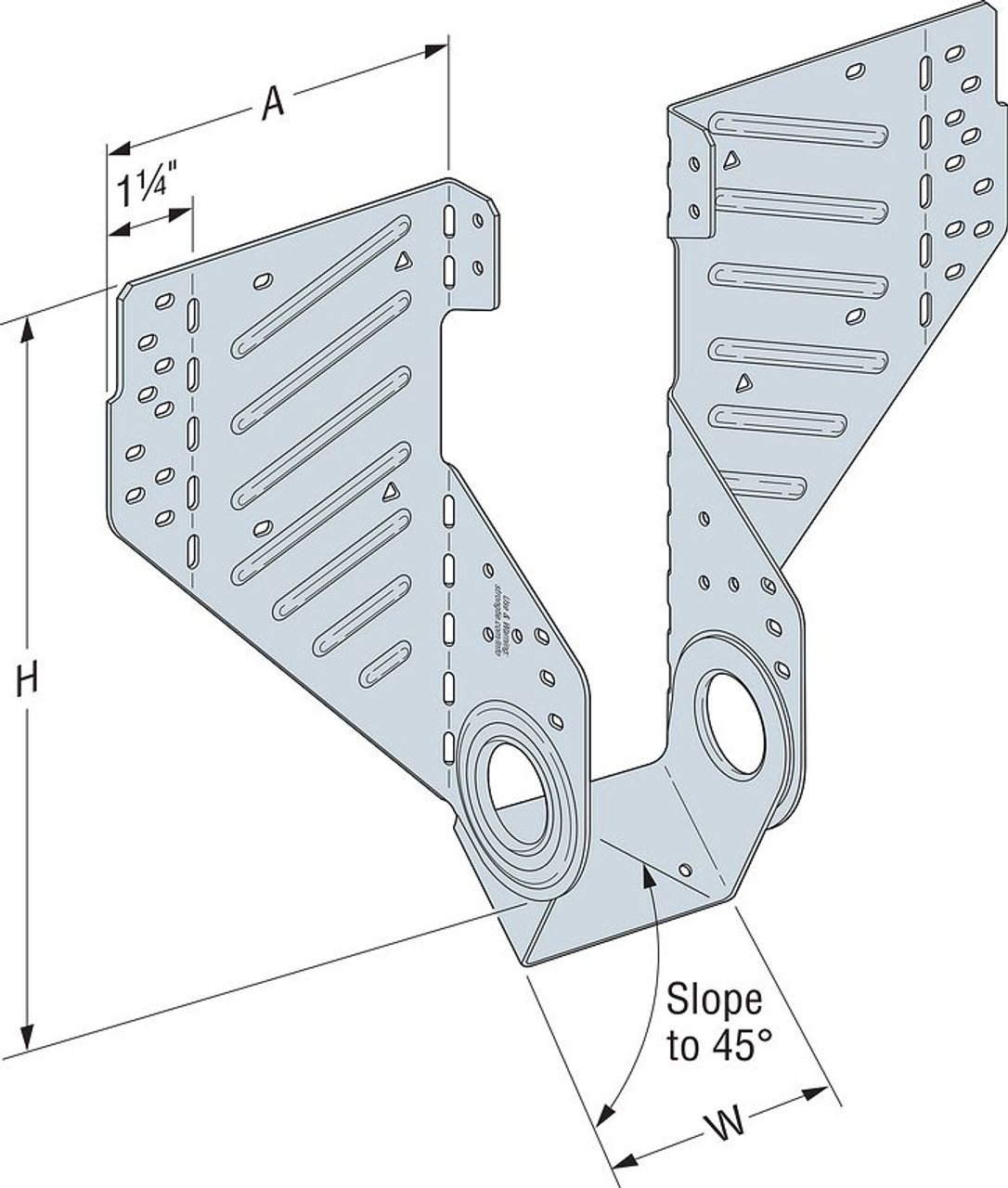 LSSR210Z Slopeable/Skewable Rafter Hanger