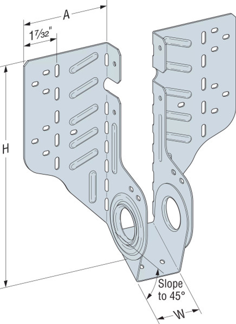 LSSR28Z Slopeable/Skewable Rafter Hanger