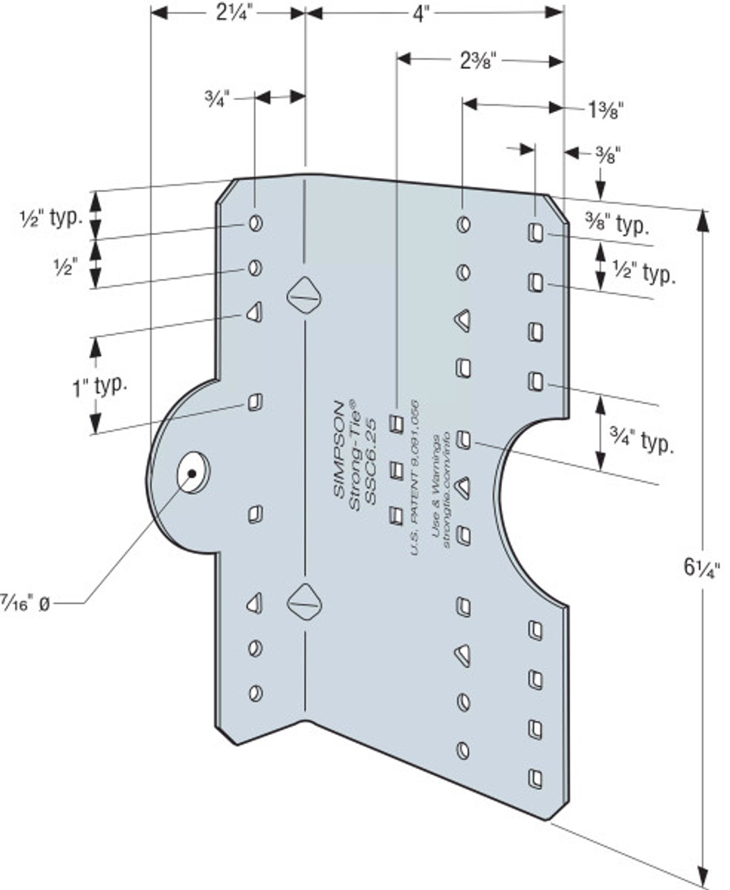 SSC6.25-R30 Steel-Stud Connector (Pack of 30pcs)