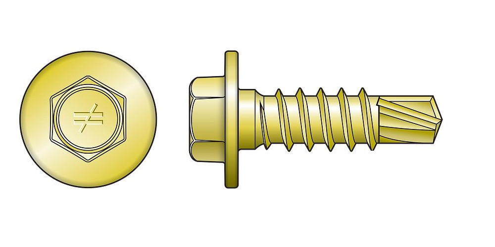 金メッキ約2084g XLSH34B1414-RP83 #14x3/4 Hex Lg Shouldered Screws (Pack of 83pcs)