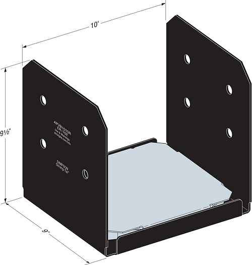 APVB1010R Adjustable Post Base Rough w/ Fasteners