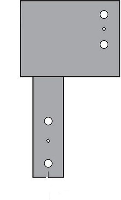 ECC5 1/4-6ROT Column Cap (Rotated Straps 90)