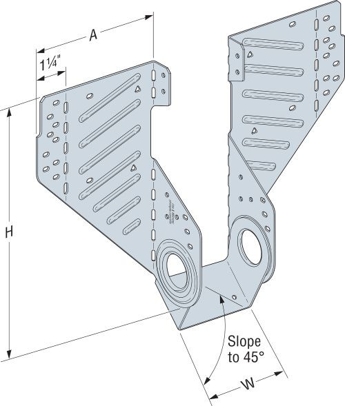 LSSR210Z Slopeable/Skewable Rafter Hanger