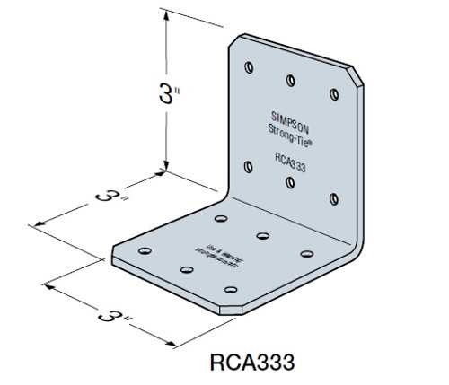 RCA333/68-R85 Rigid Connector Angle (Carton of 85pcs)