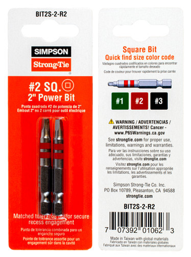 BIT2S-2-R2 Driver Power Bit (Pack of 2pcs)