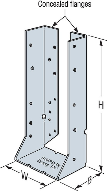 HUC410SS Concealed Flange Hanger