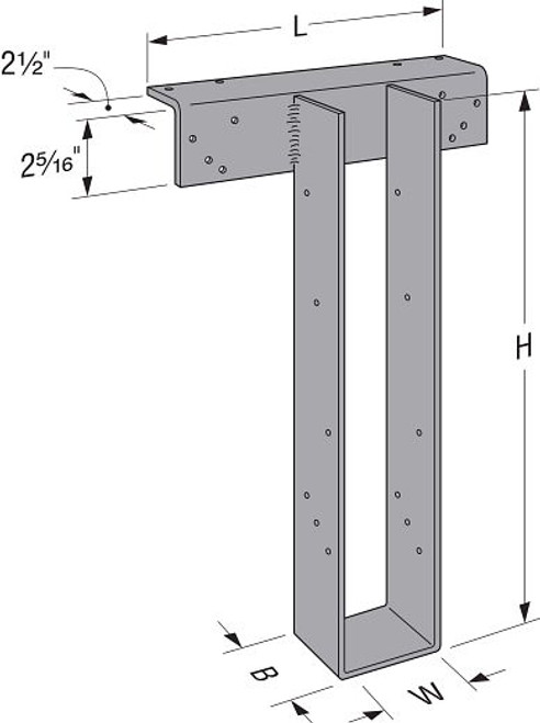 HWPH7.12/11.88 High-Wind Purlin Heavy Hanger