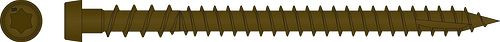 DCU234BR01R350 Deck-Drive DCU Composite Screws, 6-lobe Drive (350pc Pack) Brown01