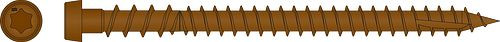 DCU234TN01R350 Deck-Drive DCU Composite Screws, 6-lobe Drive (350pc Pack) Tan01