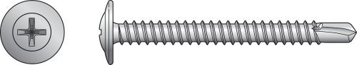 F08T162KDM Self-Drilling Wire-Lath Modified Truss-Head Screw (Carton of 1000pcs)