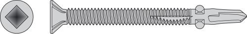 F12C250FDB Self-Drilling Flat-Head Screw with Wings (Carton of 1800pcs)