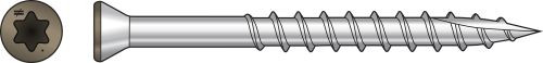 S07225FTBBR05 Trim-Head Screw, 6-Lobe Drive (Carton of 1750pcs) Brown05