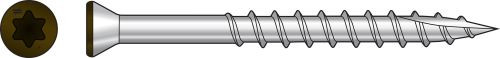 S07225FTPBR01 Trim-Head Screw, 6-Lobe Drive (350pc Pack) Brown01