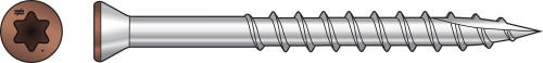 S07225FTPTN03 Trim-Head Screw, 6-Lobe Drive (350pc Pack) Tan03