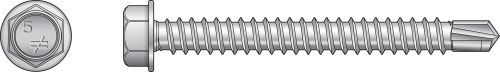 S12250HDUM Self-Drilling Hex-Washer Head Screw (Carton of 1000pcs)