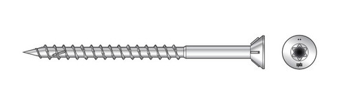 S14400WPB Deck-Drive DWP Wood SS Screw, Flat Head (Carton of 700pcs)
