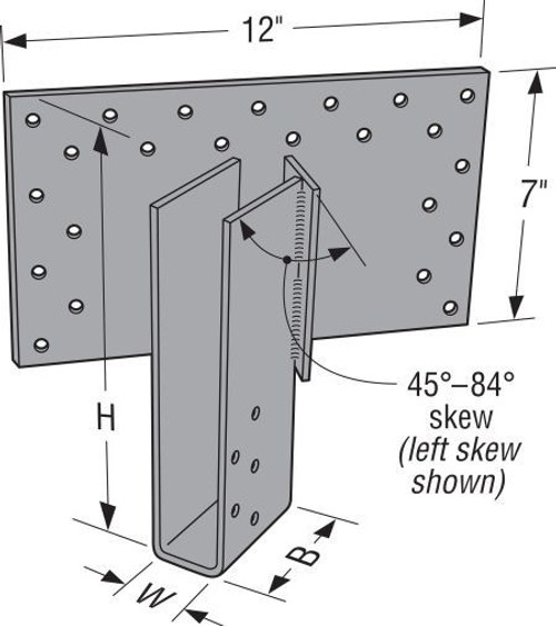 HHSUQ212-2-SDS Heavy Severe Skewed Hanger