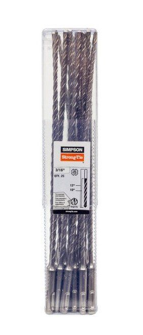 MDPL01812-R25 SDS-plus Drill Bit - 2-Cutter Head 3/16X12 (25/PAK)