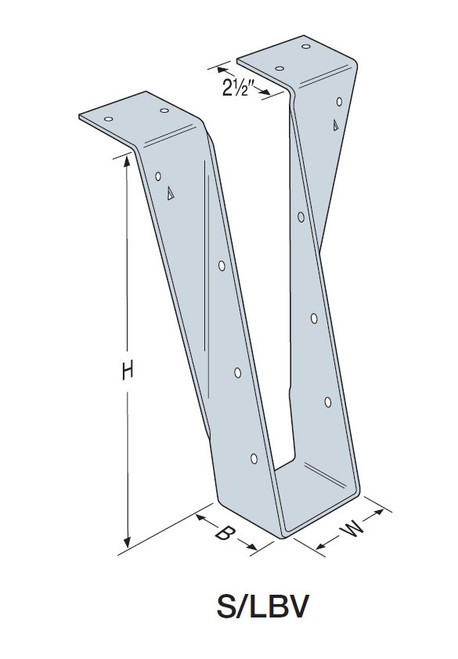 S/LBV3.38 CFS Joist Hanger (Choose Height)