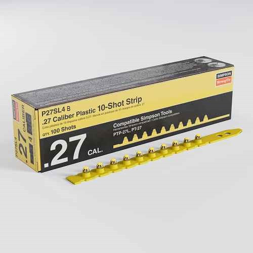 P27SL4B .27 Caliber Plastic 10-Shot Strip Load Yellow (L4) (Pack of 100pcs)