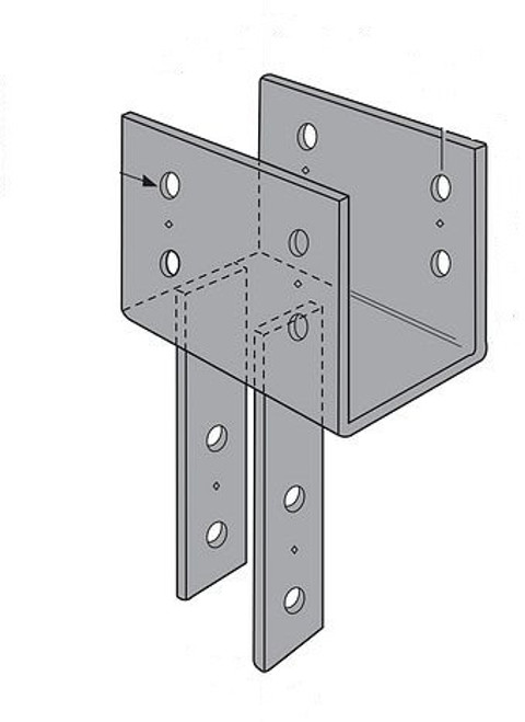 ECCU 3/4 End Column Cap with Uplift