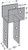 ECC74ROT End Column Cap (Rotated Straps 90)