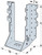 HHUS28-2Z Extra-Heavy U-Shaped Hanger with Double-Shear Nailing