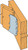 SUL214-2 Skewed 45 U-Shaped Hanger - Left