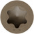 S07225FTPBR05 Trim-Head Screw, 6-Lobe Drive (350pc Pack) Brown05